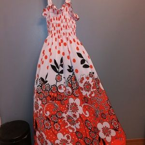 kids stretchy summer maxi dress